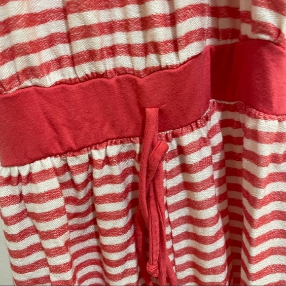 ROMPER melon white striped summer outfit swim cover lounge size medium - Picture 7 of 8